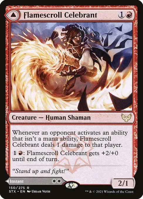 Flamescroll Celebrant // Revel in Silence - Foil