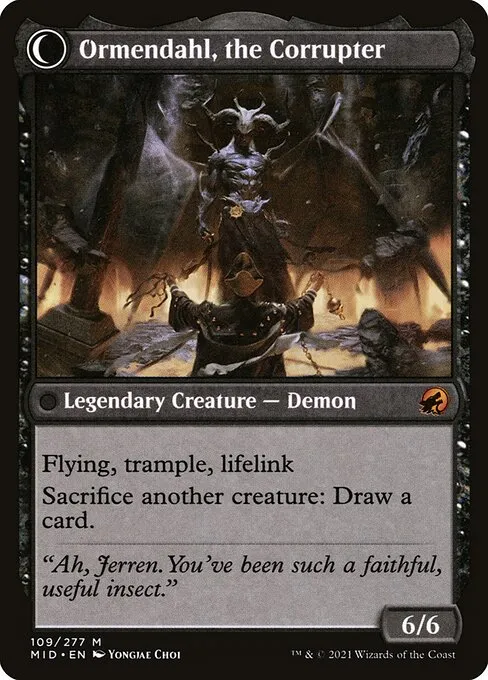 Jerren, Corrupted Bishop // Ormendahl, the Corrupter