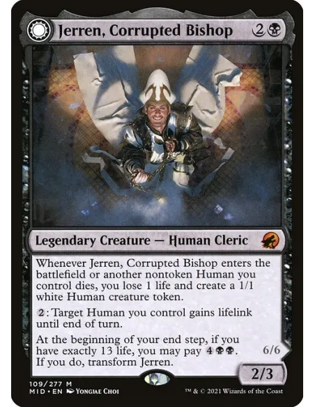 Jerren, Corrupted Bishop // Ormendahl, the Corrupter - Foil
