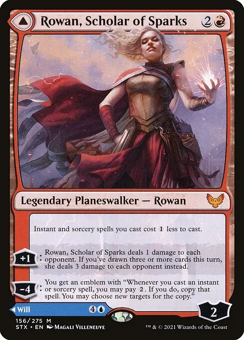 Rowan, Scholar of Sparks // Will, Scholar of Frost - Foil