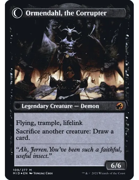 Jerren, Corrupted Bishop // Ormendahl, the Corrupter - Foil