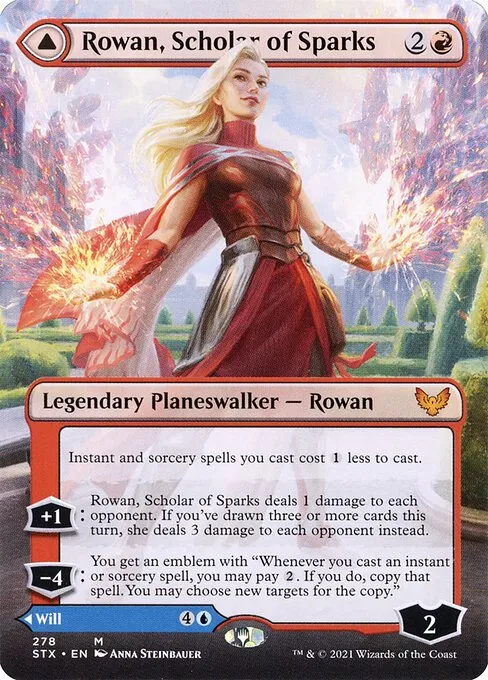 Rowan, Scholar of Sparks // Will, Scholar of Frost - Foil