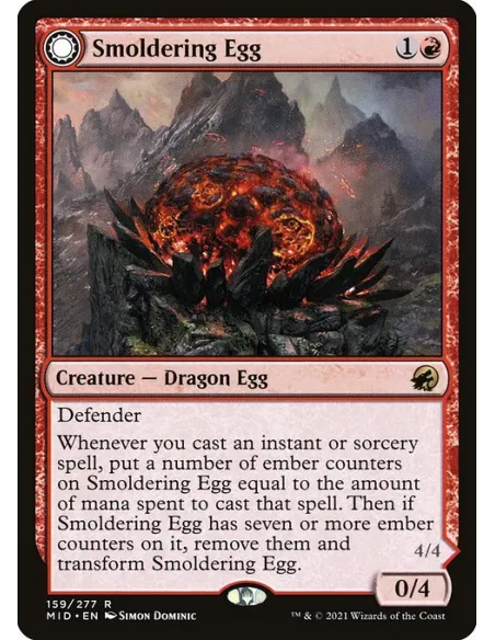 Smoldering Egg // Ashmouth Dragon - Foil