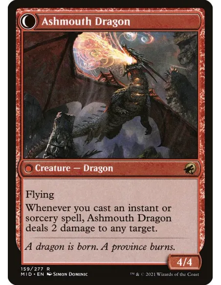 Smoldering Egg // Ashmouth Dragon - Foil