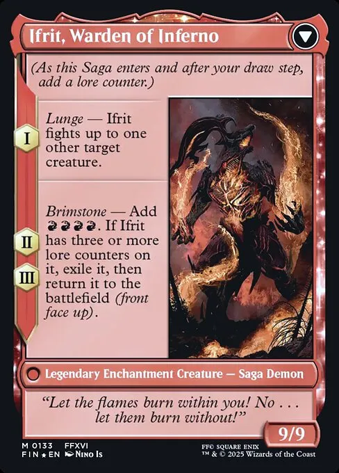 Clive, Ifrit's Dominant // Ifrit, Warden of Inferno - Foil