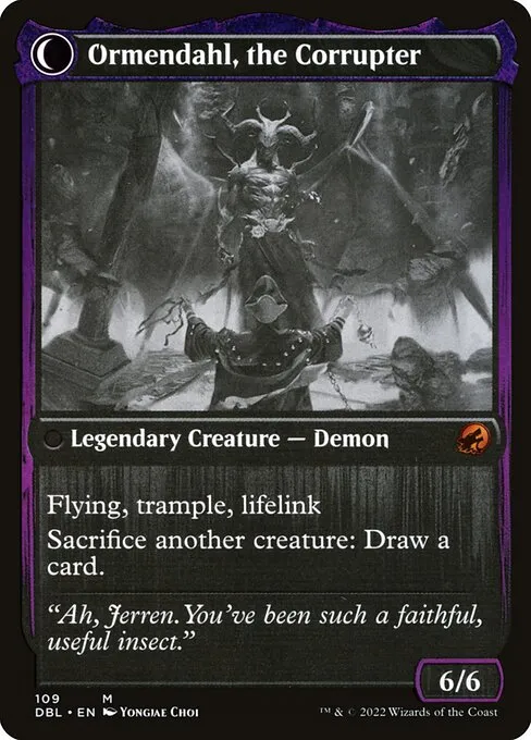 Jerren, Corrupted Bishop // Ormendahl, the Corrupter - Foil