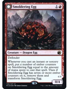 Smoldering Egg // Ashmouth Dragon - Foil