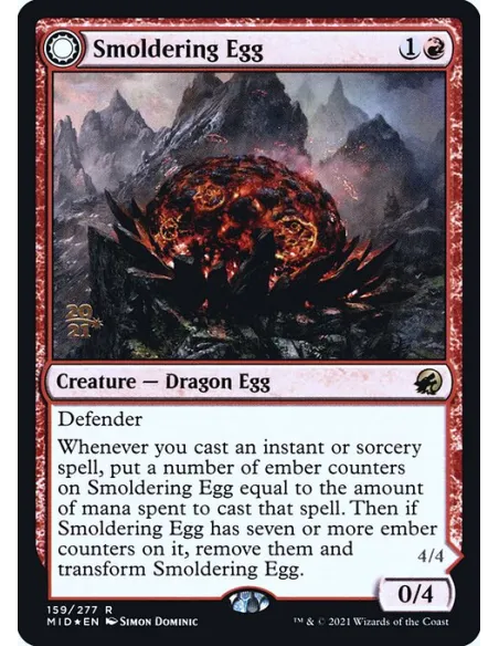 Smoldering Egg // Ashmouth Dragon - Foil
