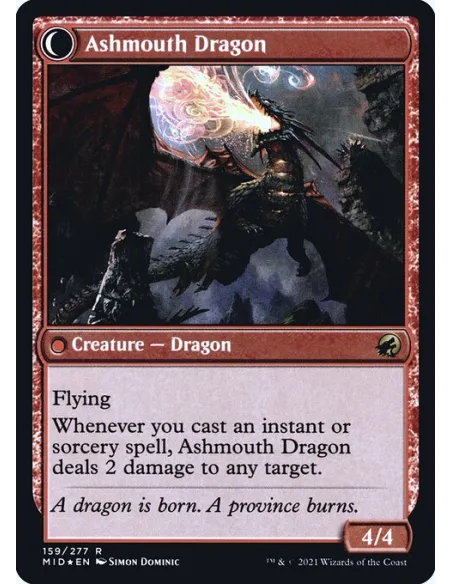 Smoldering Egg // Ashmouth Dragon - Foil