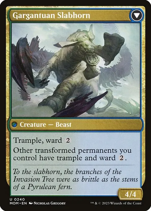 Invasion of Pyrulea // Gargantuan Slabhorn - Foil