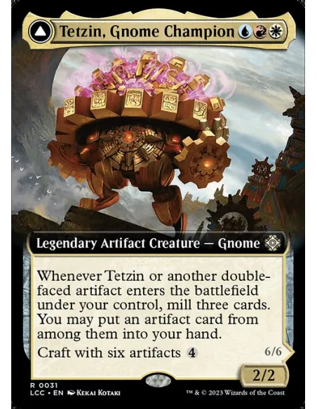 Tetzin, Gnome Champion // The Golden-Gear Colossus