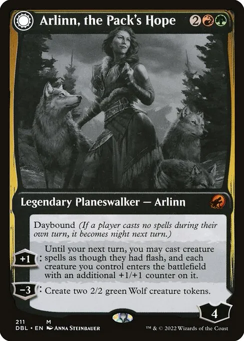Arlinn, the Pack's Hope // Arlinn, the Moon's Fury - Foil