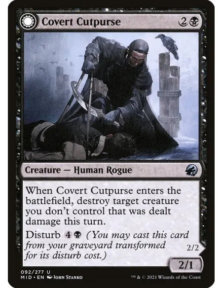 Covert Cutpurse // Covetous Geist - Foil