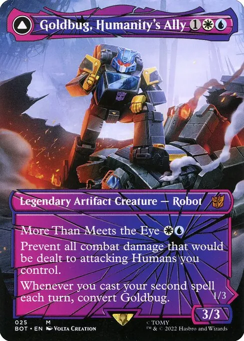 Goldbug, Humanity's Ally // Goldbug, Scrappy Scout - Foil