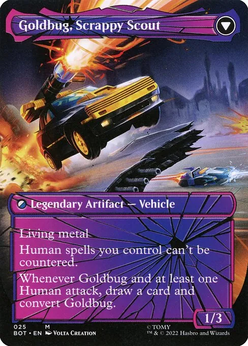 Goldbug, Humanity's Ally // Goldbug, Scrappy Scout - Foil