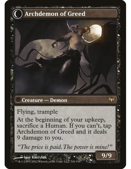 Ravenous Demon // Archdemon of Greed - Foil