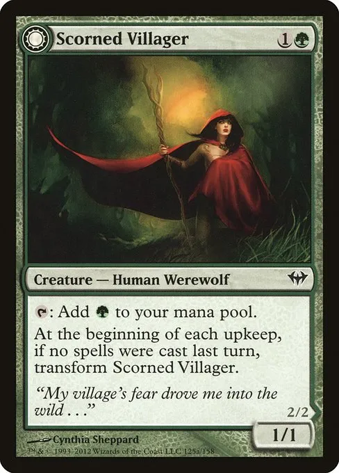 Scorned Villager // Moonscarred Werewolf - Foil