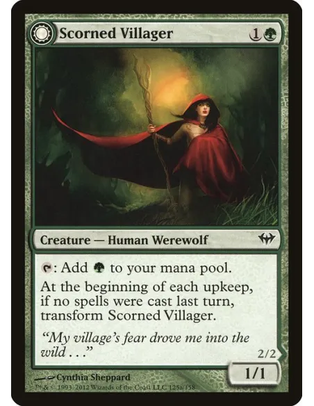 Scorned Villager // Moonscarred Werewolf - Foil