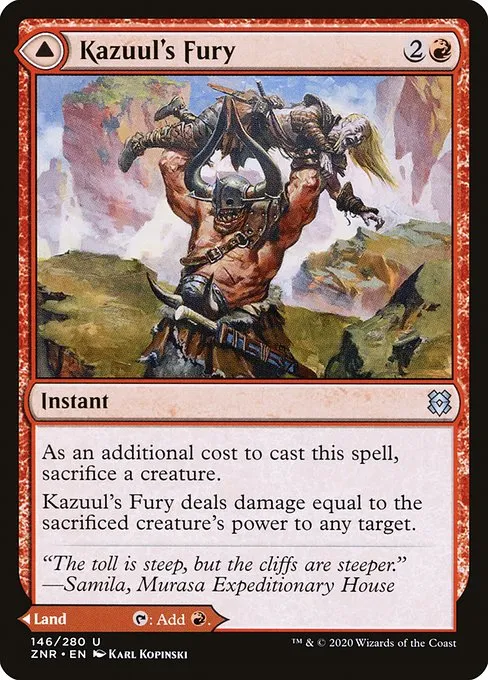 Kazuul's Fury // Kazuul's Cliffs - Foil