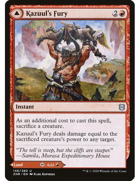 Kazuul's Fury // Kazuul's Cliffs - Foil