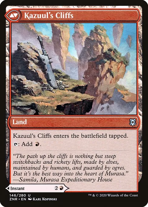 Kazuul's Fury // Kazuul's Cliffs - Foil