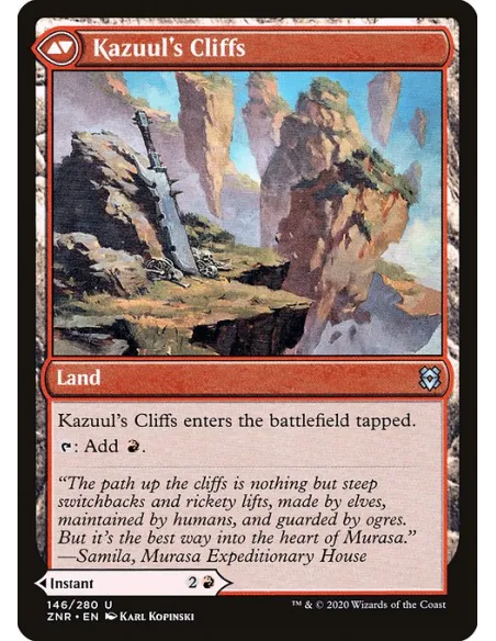 Kazuul's Fury // Kazuul's Cliffs - Foil