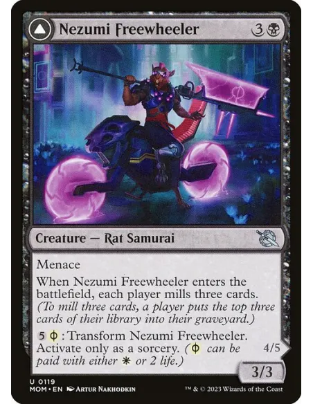 Nezumi Freewheeler // Hideous Fleshwheeler - Foil