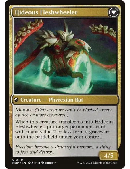 Nezumi Freewheeler // Hideous Fleshwheeler - Foil