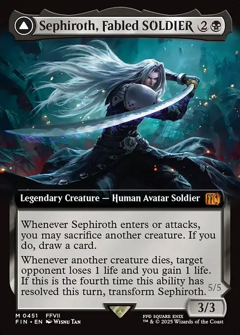 Sephiroth, Fabled SOLDIER // Sephiroth, One-Winged Angel - Foil