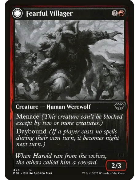 Fearful Villager // Fearsome Werewolf - Foil