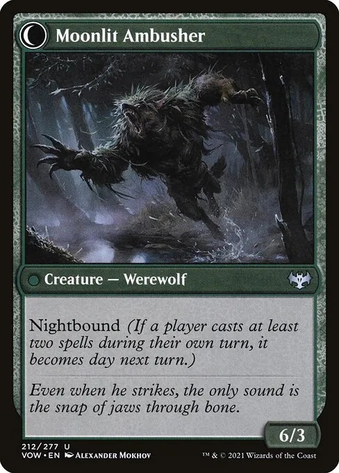 Oakshade Stalker // Moonlit Ambusher - Foil