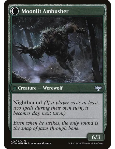 Oakshade Stalker // Moonlit Ambusher - Foil