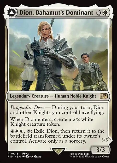 Dion, Bahamut's Dominant // Bahamut, Warden of Light - Foil