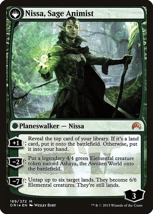 Nissa, Vastwood Seer // Nissa, Sage Animist - Foil