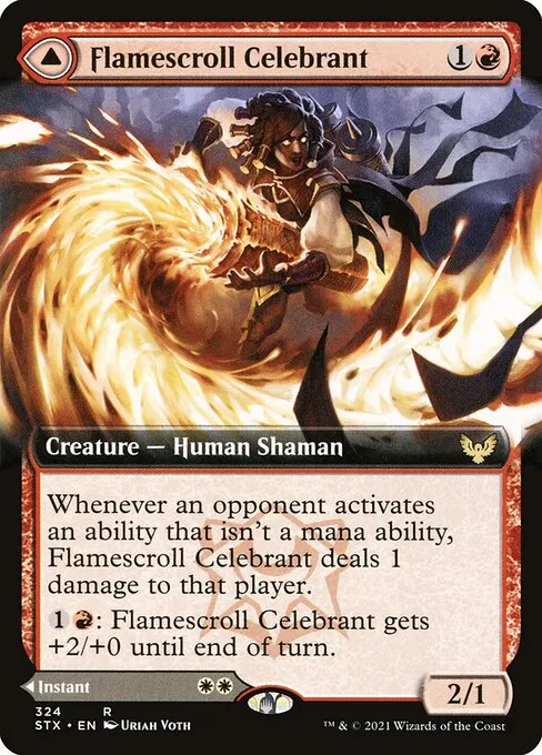 Flamescroll Celebrant // Revel in Silence - Foil