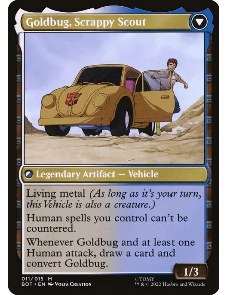 Goldbug, Humanity's Ally // Goldbug, Scrappy Scout