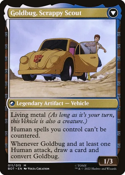 Goldbug, Humanity's Ally // Goldbug, Scrappy Scout - Foil