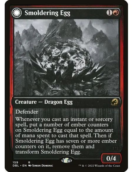 Smoldering Egg // Ashmouth Dragon - Foil