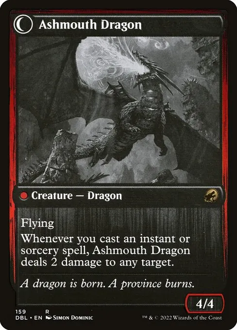 Smoldering Egg // Ashmouth Dragon - Foil