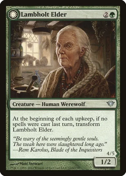 Lambholt Elder // Silverpelt Werewolf - Foil