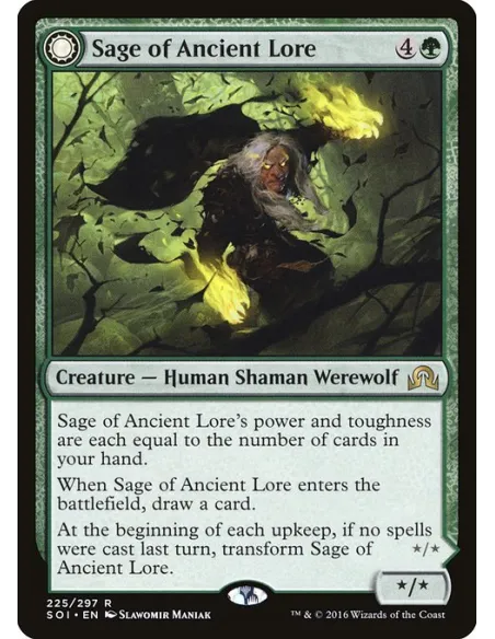 Sage of Ancient Lore // Werewolf of Ancient Hunger