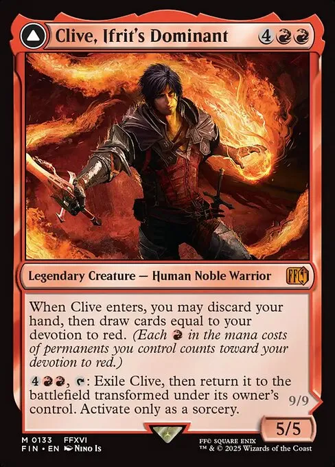 Clive, Ifrit's Dominant // Ifrit, Warden of Inferno - Foil