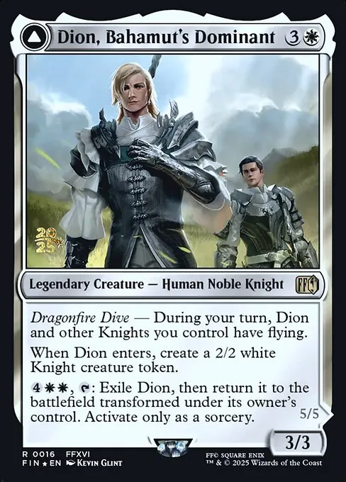 Dion, Bahamut's Dominant // Bahamut, Warden of Light - Foil