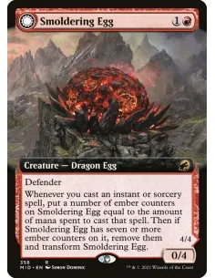 Smoldering Egg // Ashmouth Dragon - Foil