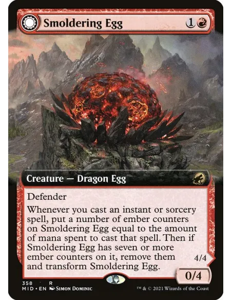 Smoldering Egg // Ashmouth Dragon - Foil
