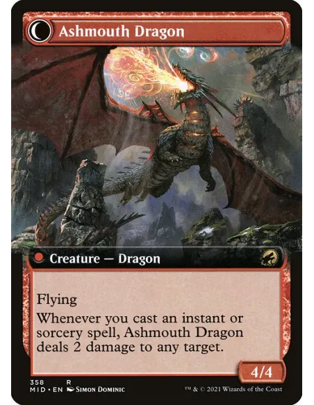 Smoldering Egg // Ashmouth Dragon - Foil