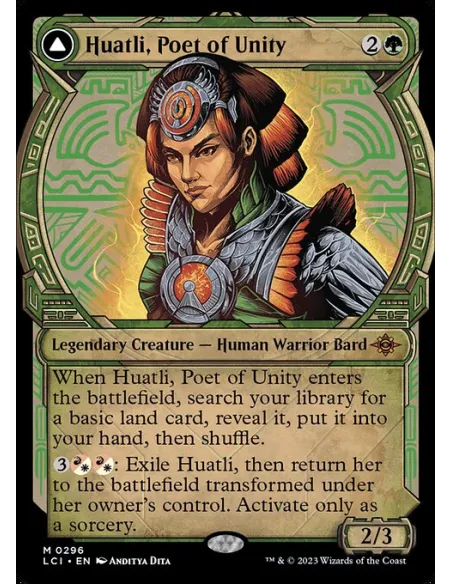 Huatli, Poet of Unity // Roar of the Fifth People - Foil