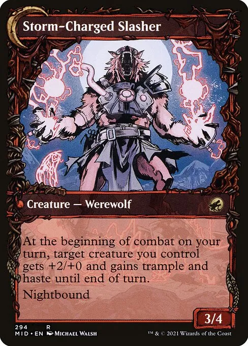 Reckless Stormseeker // Storm-Charged Slasher - Foil