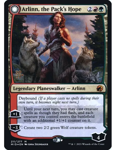 Arlinn, the Pack's Hope // Arlinn, the Moon's Fury - Foil