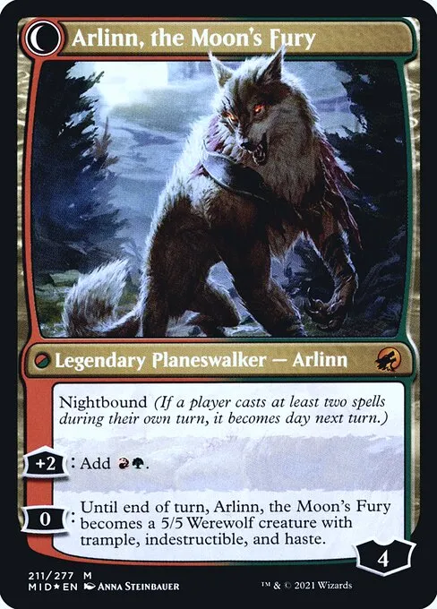 Arlinn, the Pack's Hope // Arlinn, the Moon's Fury - Foil